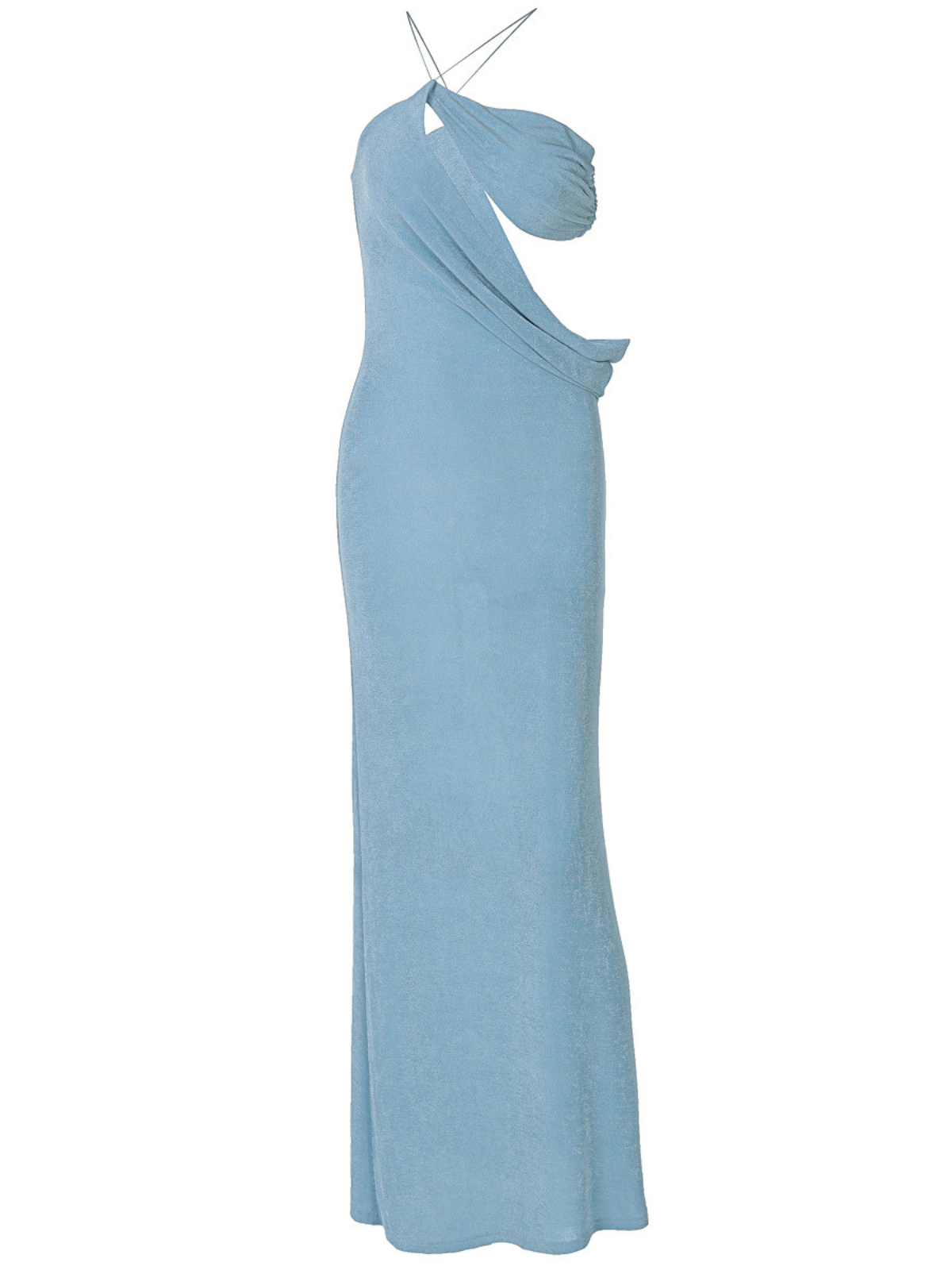 Abito Maxi Saelvyn con Cutout e Lacci al Collo