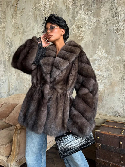 Mire Luxurious Faux Fur Coat