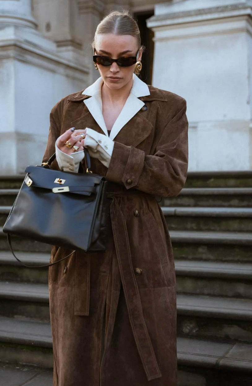 Sienna Suede Trench Coat