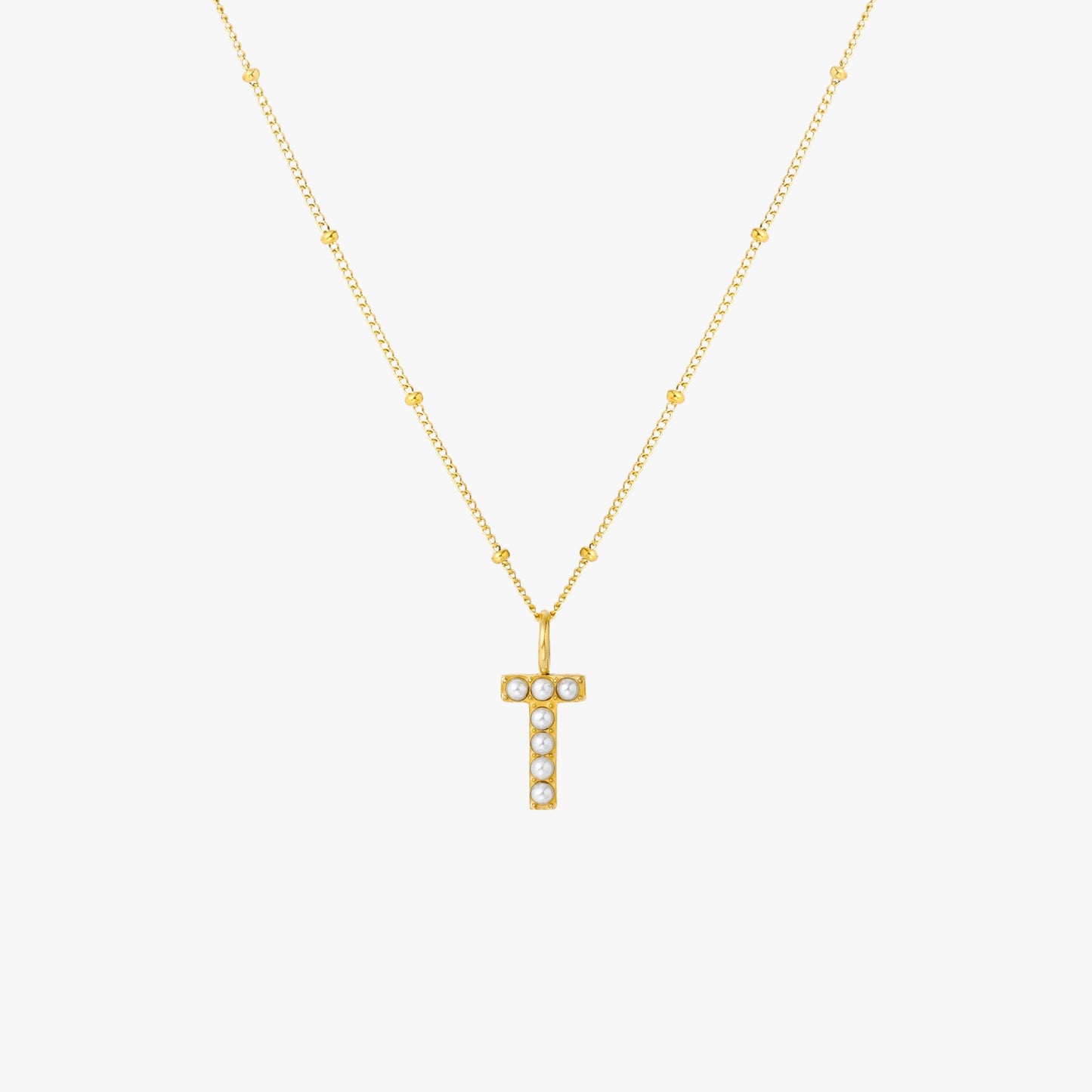 Collana con Iniziale di Perla