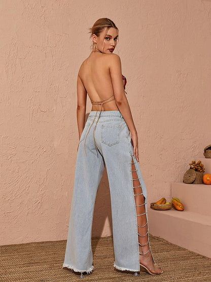 Top in Catena Metallica Tosca Stella Marina in Rosso