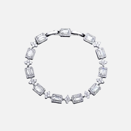 BRACCIALE CON CRISTALLI STELLARI - ARGENTO