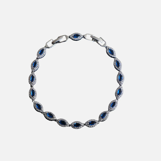 BRACCIALE OCCHI D'ANGELO BLU - ARGENTO