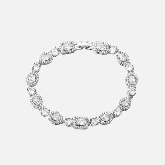 BRACCIALE CON PIETRE MULTIPLE - ARGENTO