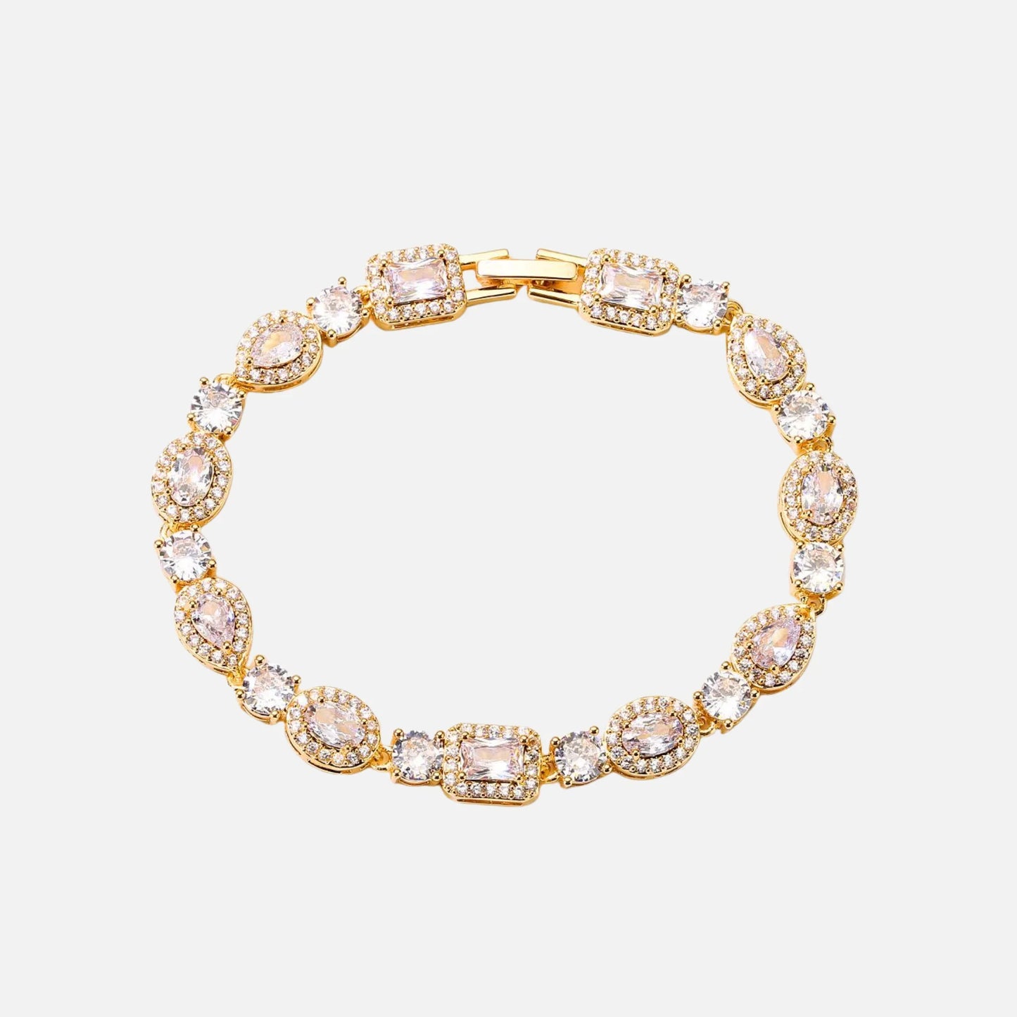 BRACCIALE CON PIETRE MULTIPLE - ORO
