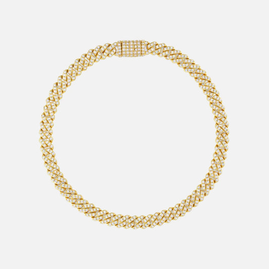 BRACCIALE CUBANO ICED - 6MM - ORO