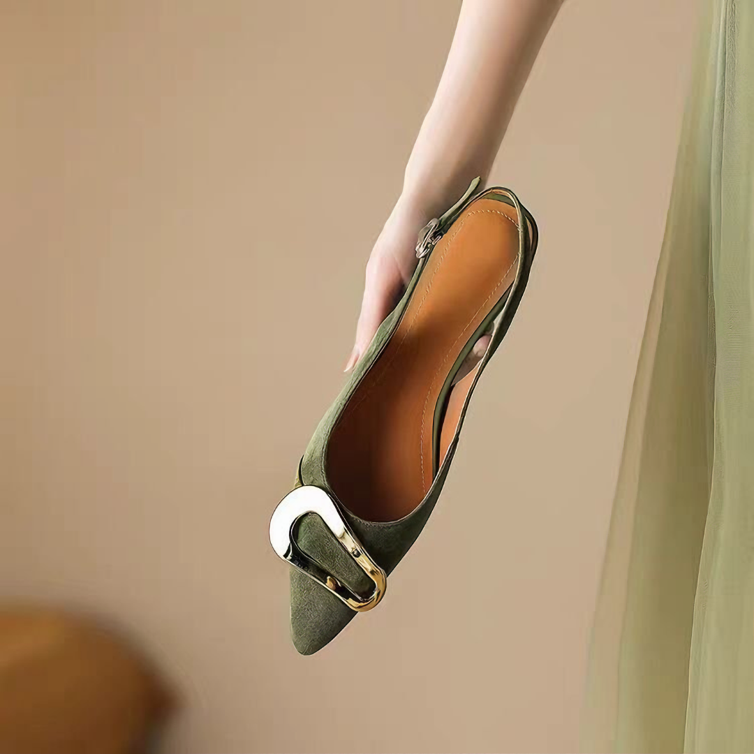 Elise Suede Slingback Mules