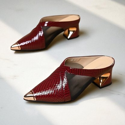Valerie Genuine Leather Mules