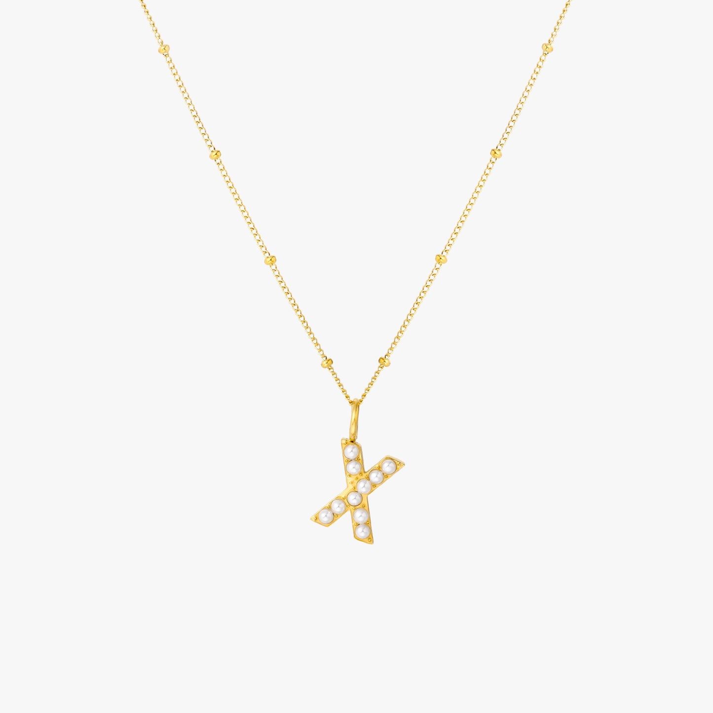 Collana con Iniziale di Perla