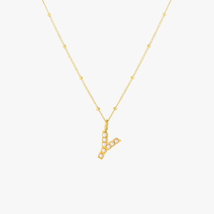 Collana con Iniziale di Perla