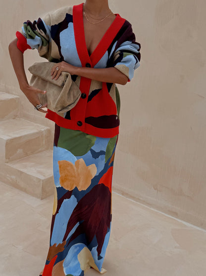 Lily Geometric Cardigan