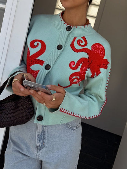 Hannah Octopus Knit Cardigan