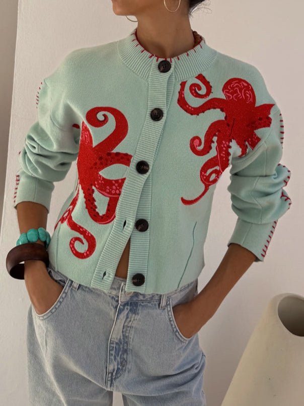 Hannah Octopus Knit Cardigan