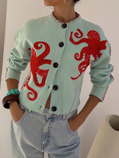 Hannah Octopus Knit Cardigan
