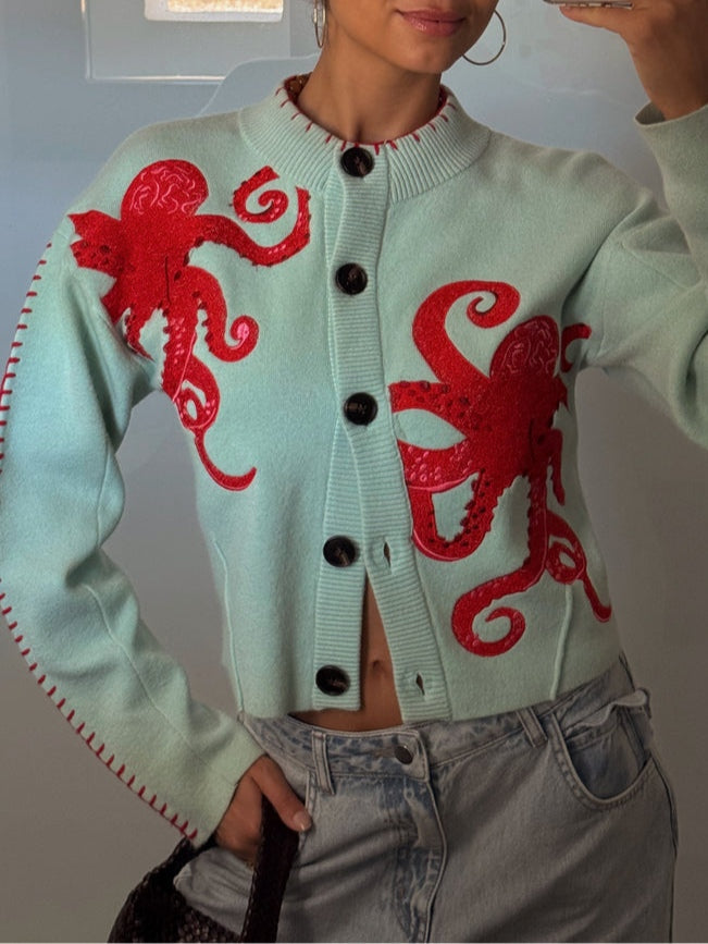 Hannah Octopus Knit Cardigan