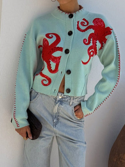 Hannah Octopus Knit Cardigan