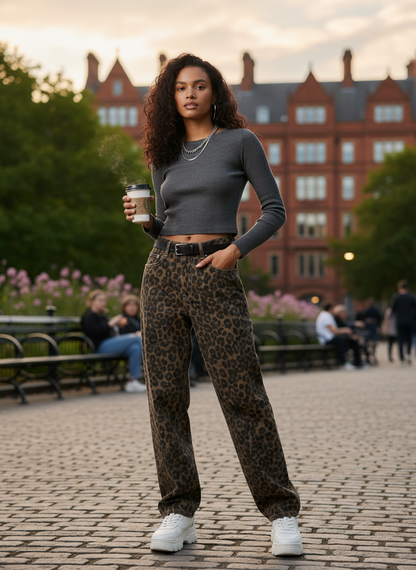 Leopard Print Savora Jeans