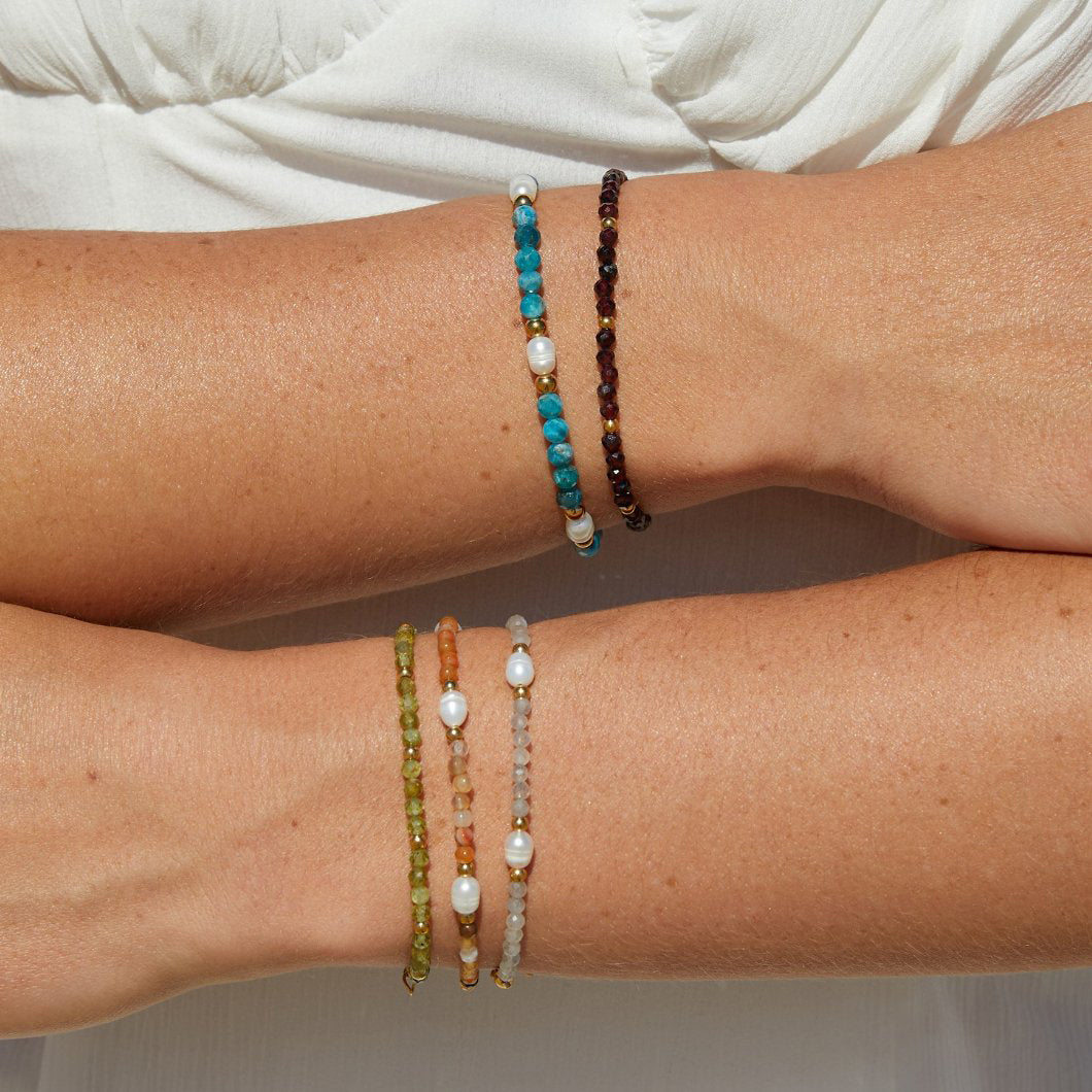 Bracciale in Agata e Perle