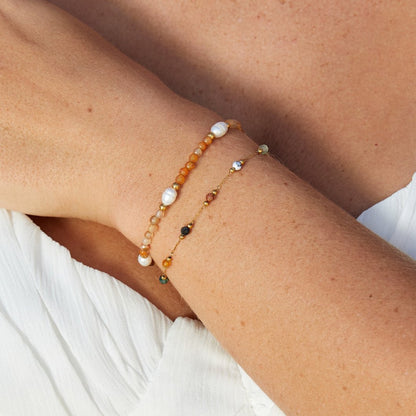 Bracciale in Agata e Perle