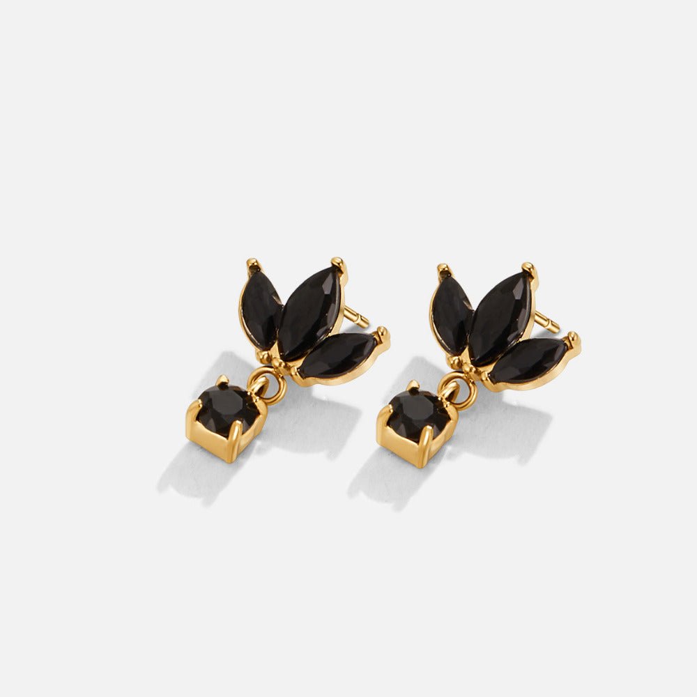 Orecchini Amara Black Crystal Bloom