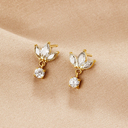 Orecchini Amara White Crystal Bloom
