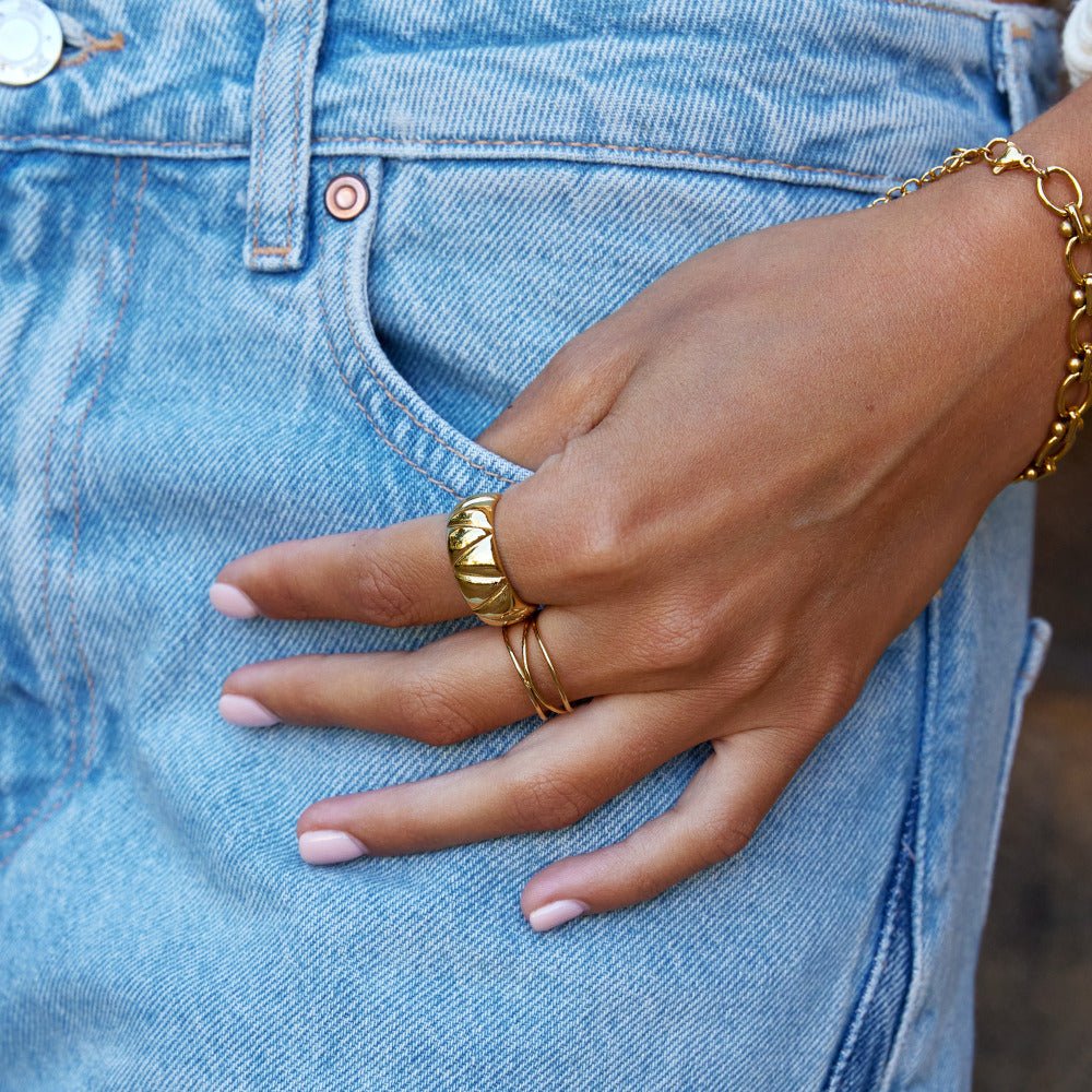 Anello Chunky Oro Anika