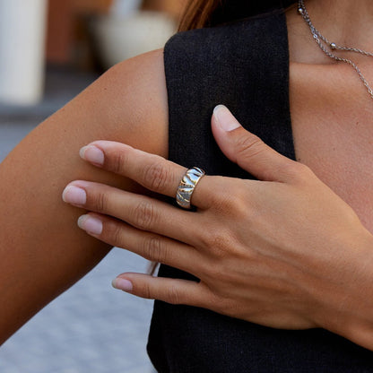 Anello Chunky Argento Anika