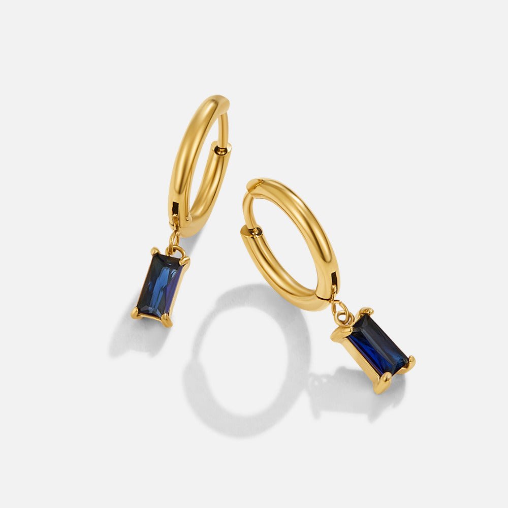 Orecchini a Goccia di Cristallo Blu Avery