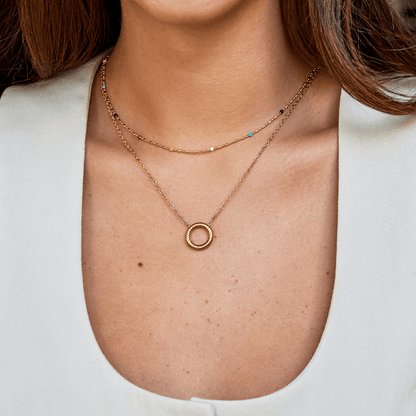 Collana con pendente a cerchio Avery