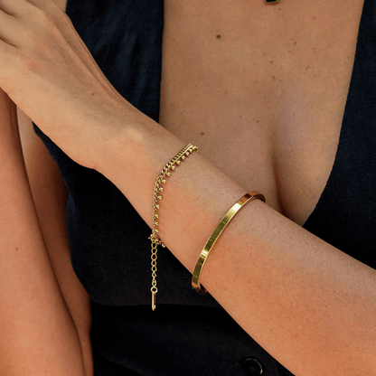 Bracciale a Goccia con Catena Cubana Brie