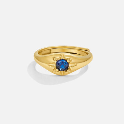 Anello Celeste Blu a Stella