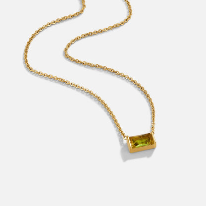 Collana con pendente in cristallo di Peridoto