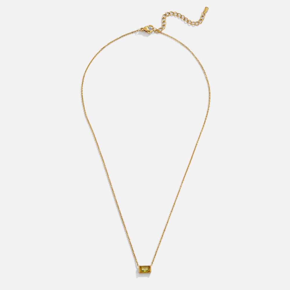 Collana con pendente in cristallo di Peridoto