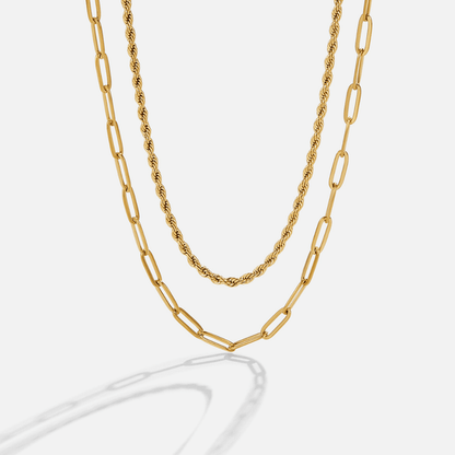Collana con Catena a Clip di Carta Stratificata Dara
