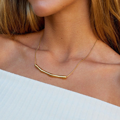 Collana in Bambù Dorato Deana