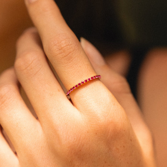 “Bordeaux” Anello Sottile