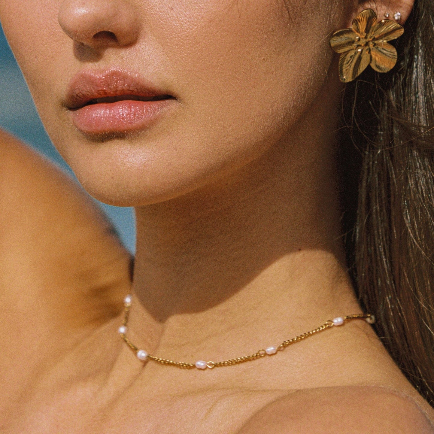 Collana Choker in Perle d'Oro Delicate