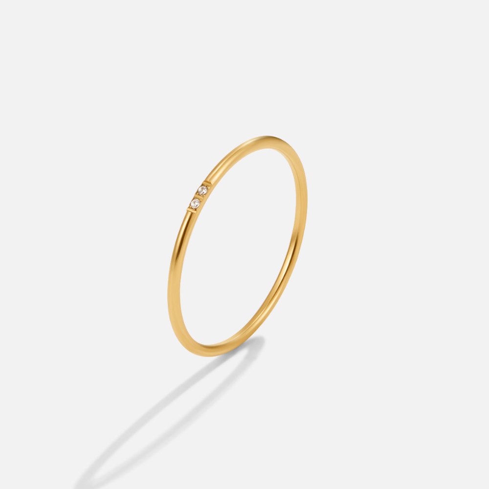 Set di Anelli in Oro e Cristallo Eula