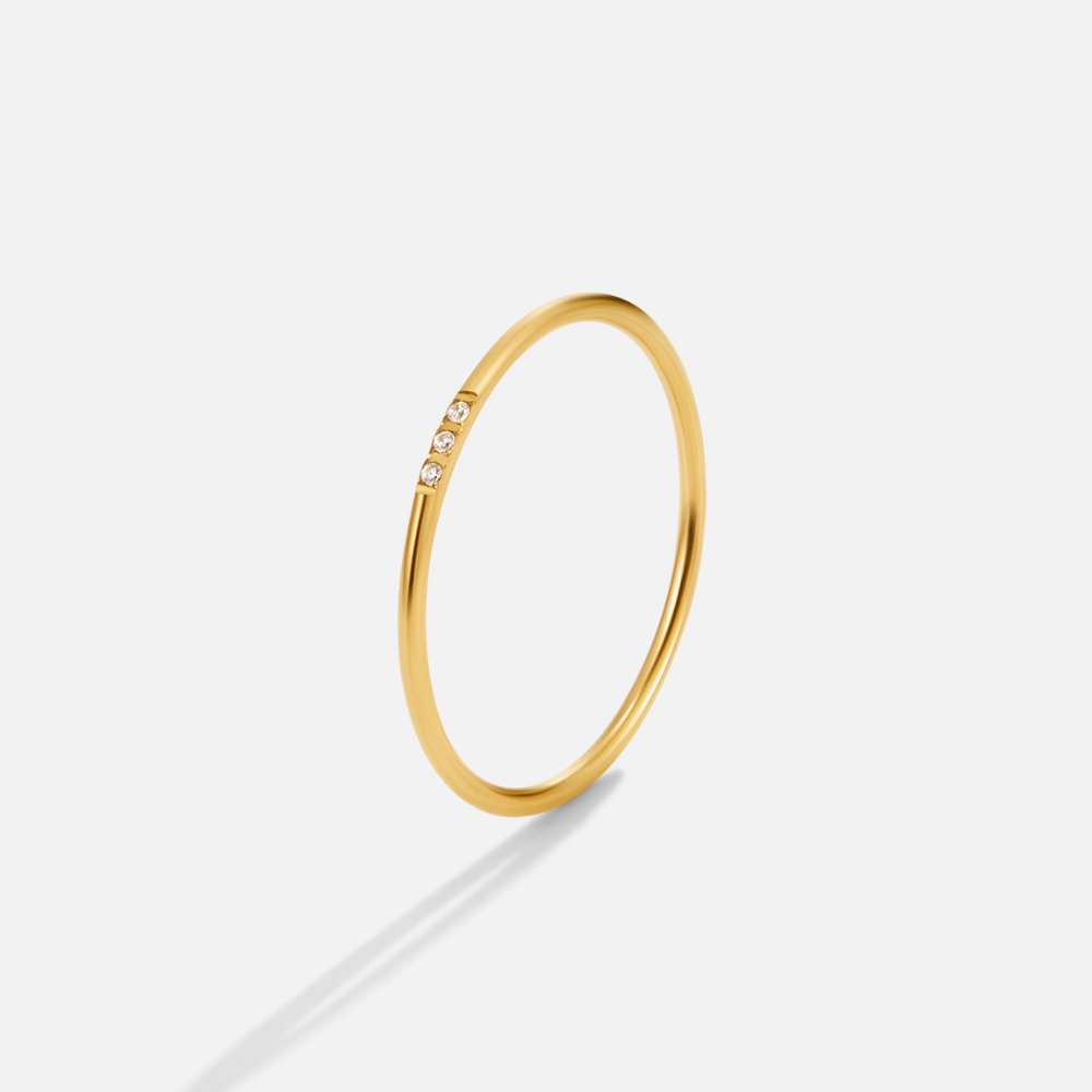 Set di Anelli in Oro e Cristallo Eula