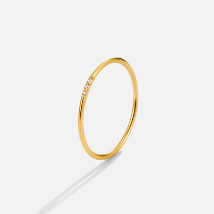 Set di Anelli in Oro e Cristallo Eula