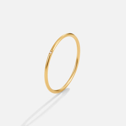 Set di Anelli in Oro e Cristallo Eula