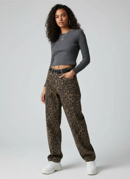 Savora Leopard Jeans