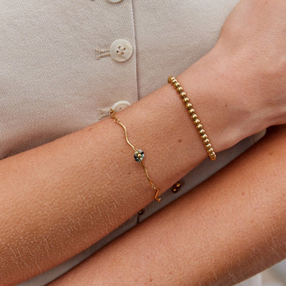 Bracciale in Oro con Pietre di Fiori della Foresta