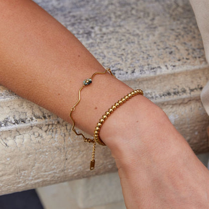 Bracciale in Oro con Pietre di Fiori della Foresta