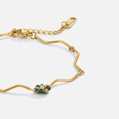 Bracciale in Oro con Pietre di Fiori della Foresta