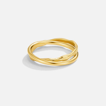 Anello d'Oro Eternamente Intrecciato