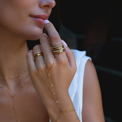 Anello in Cristallo e Oro 'Forever'