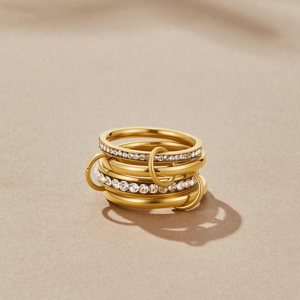 Anello in Cristallo e Oro 'Forever'