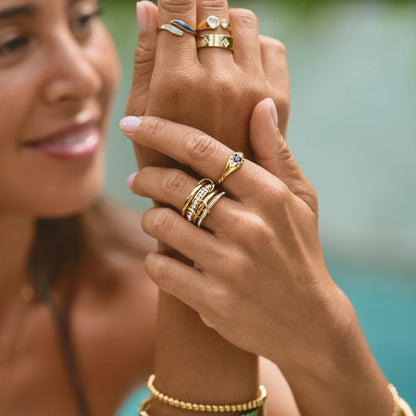 Anello in Cristallo e Oro 'Forever'