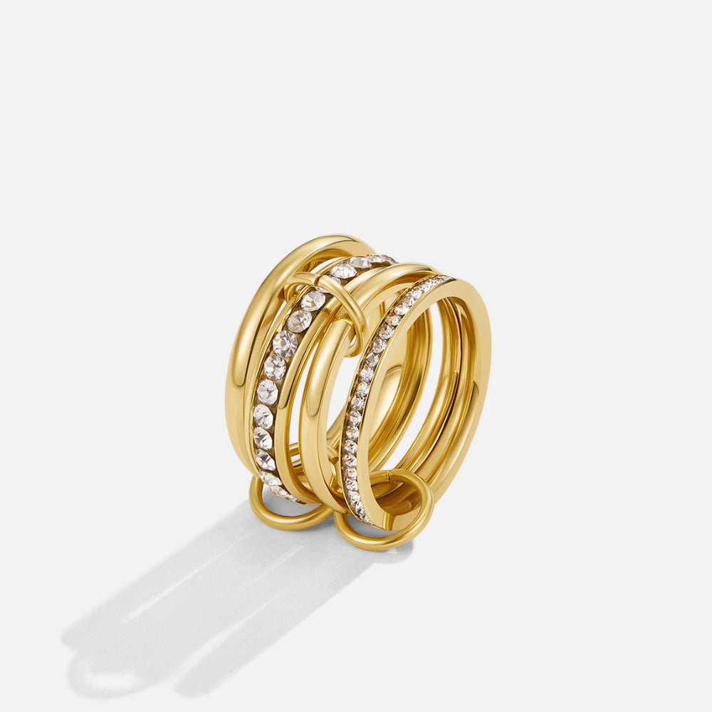 Anello in Cristallo e Oro 'Forever'